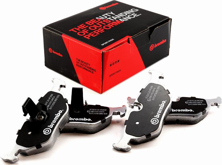 Brembo 07.B315.26 - Yüksək Performanslı Əyləc Yastığı Dəsti furqanavto.az