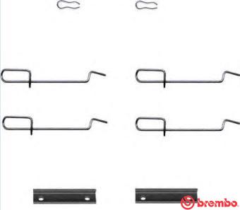 Brembo A 02 215 - Disk əyləc pedləri üçün aksesuar dəsti furqanavto.az