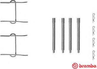 Brembo A 02 281 - Disk əyləc pedləri üçün aksesuar dəsti furqanavto.az