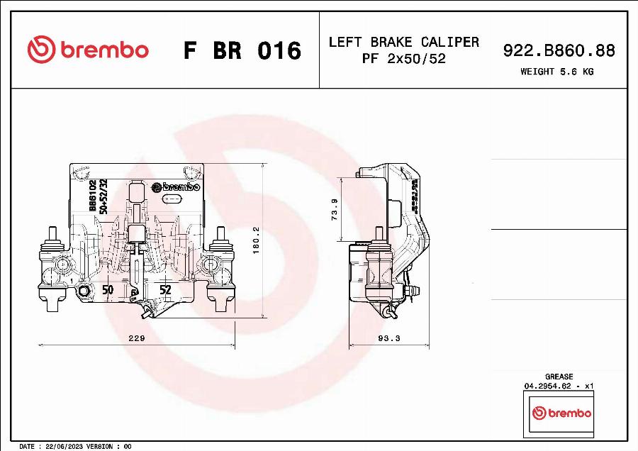 Brembo F BR 016 - Əyləc kaliperi furqanavto.az