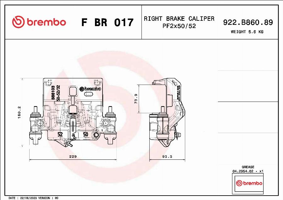 Brembo F BR 017 - Əyləc kaliperi furqanavto.az