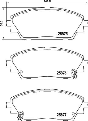 Brembo P 49 050 - Əyləc altlığı dəsti, əyləc diski furqanavto.az