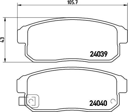 Brembo P 49 035 - Əyləc altlığı dəsti, əyləc diski furqanavto.az