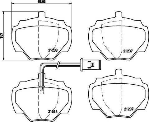 Brembo P 44 003 - Əyləc altlığı dəsti, əyləc diski furqanavto.az