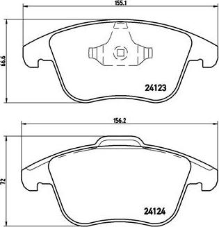 Brembo P 44 020 - Əyləc altlığı dəsti, əyləc diski furqanavto.az