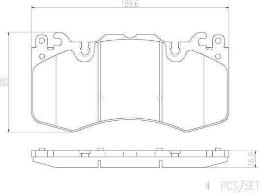 Brembo P44023N - Əyləc altlığı dəsti, əyləc diski furqanavto.az