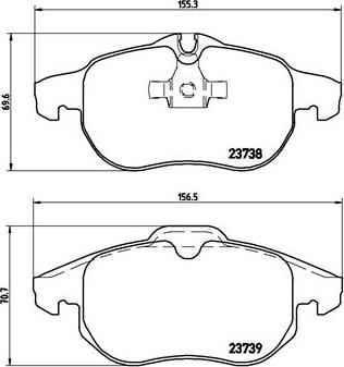 Brembo P 59 043X - Əyləc altlığı dəsti, əyləc diski furqanavto.az