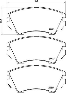 Brembo P 59 055X - Əyləc altlığı dəsti, əyləc diski furqanavto.az