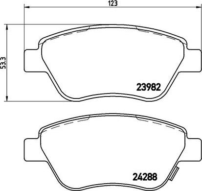 Brembo P 59 051X - Əyləc altlığı dəsti, əyləc diski furqanavto.az