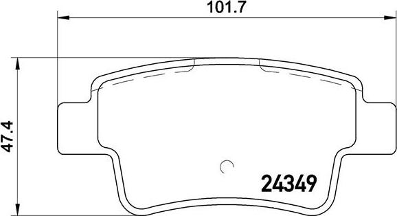 Brembo P59057N - Əyləc altlığı dəsti, əyləc diski furqanavto.az