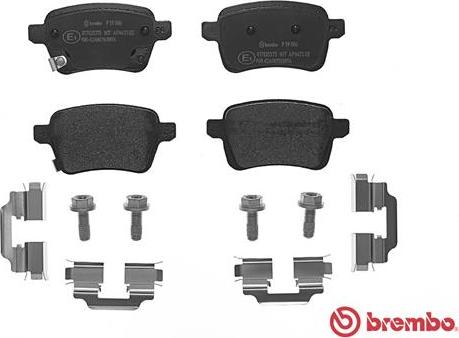 Brembo P 59 086 - Əyləc altlığı dəsti, əyləc diski furqanavto.az