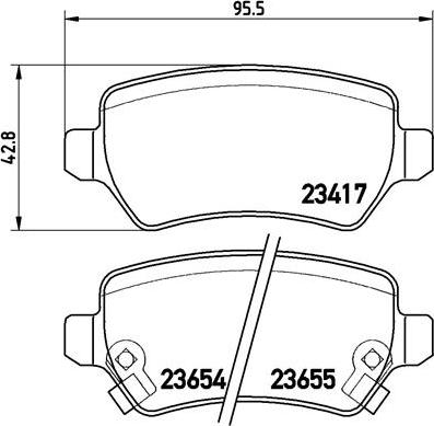 Brembo P 59 038 - Əyləc altlığı dəsti, əyləc diski furqanavto.az