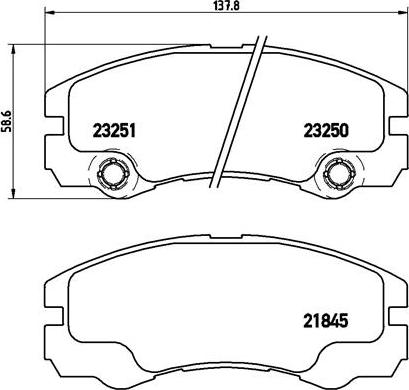 Brembo P 59 033 - Əyləc altlığı dəsti, əyləc diski furqanavto.az