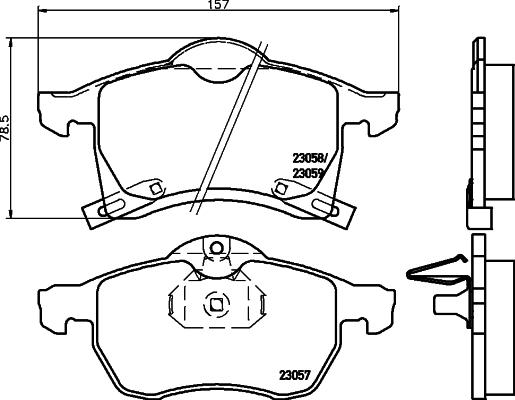 Brembo P 59 032 - Əyləc altlığı dəsti, əyləc diski furqanavto.az