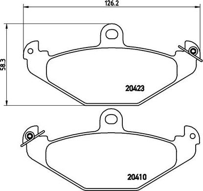 Brembo P 59 026 - Əyləc altlığı dəsti, əyləc diski furqanavto.az