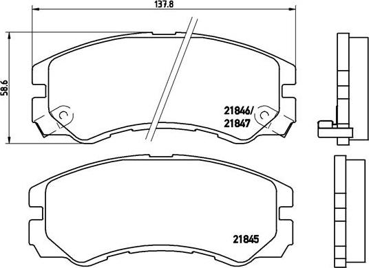 Brembo P 59 020 - Əyləc altlığı dəsti, əyləc diski furqanavto.az