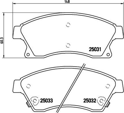 Brembo P 59 076X - Əyləc altlığı dəsti, əyləc diski furqanavto.az