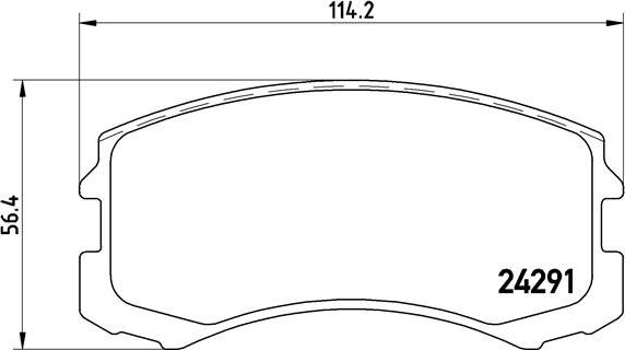 Brembo P 54 041 - Əyləc altlığı dəsti, əyləc diski furqanavto.az