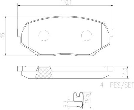 Brembo P54047N - Əyləc altlığı dəsti, əyləc diski furqanavto.az