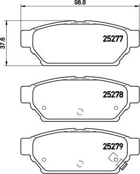 Brembo P 54 053 - Əyləc altlığı dəsti, əyləc diski furqanavto.az