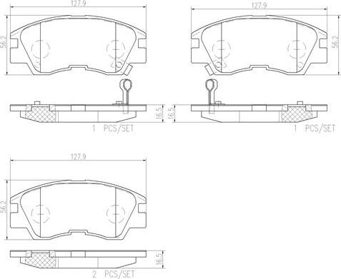 Brembo P54008N - Əyləc altlığı dəsti, əyləc diski furqanavto.az