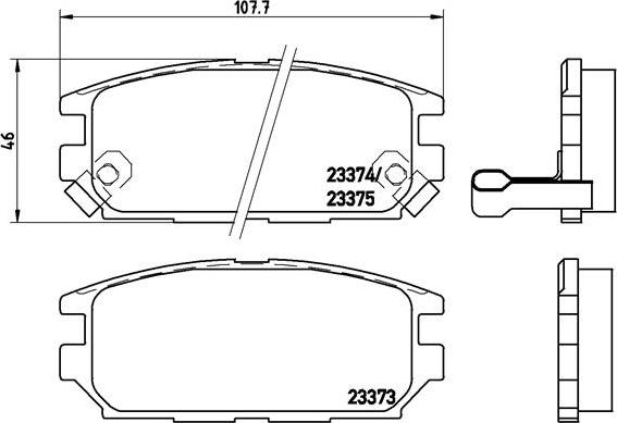 Brembo P 54 025 - Əyləc altlığı dəsti, əyləc diski furqanavto.az