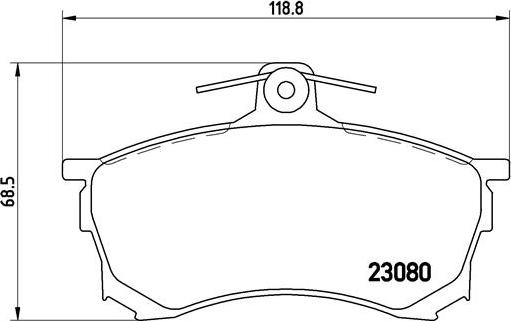 Brembo P 54 021 - Əyləc altlığı dəsti, əyləc diski furqanavto.az