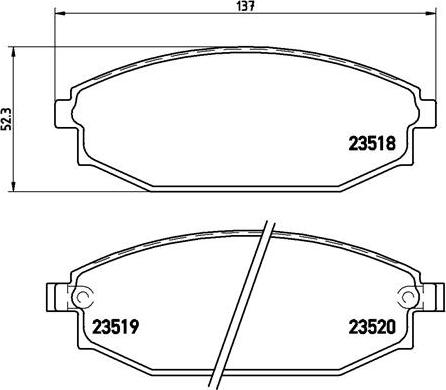 Brembo P 54 027 - Əyləc altlığı dəsti, əyləc diski furqanavto.az