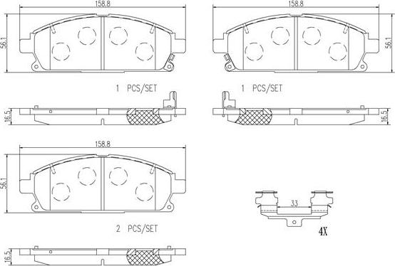 Brembo P56040N - Əyləc altlığı dəsti, əyləc diski furqanavto.az