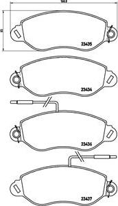 Brembo P 56 042 - Əyləc altlığı dəsti, əyləc diski furqanavto.az