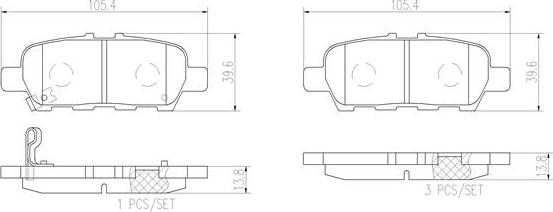 Brembo P56068N - Əyləc altlığı dəsti, əyləc diski furqanavto.az