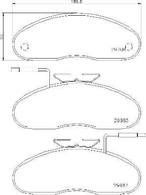 Brembo P 56 019 - Əyləc altlığı dəsti, əyləc diski furqanavto.az