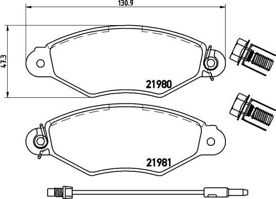 Brembo P 56 038 - Əyləc altlığı dəsti, əyləc diski furqanavto.az