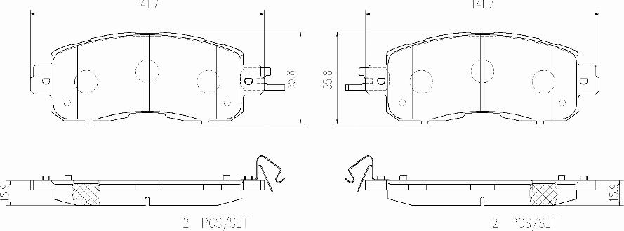 Brembo P 56 104E - Əyləc altlığı dəsti, əyləc diski furqanavto.az