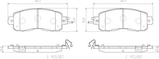 Brembo P56104N - Əyləc altlığı dəsti, əyləc diski furqanavto.az