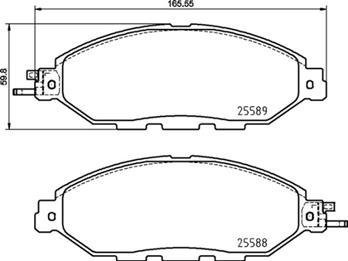 Japanparts PA-1005AF - Əyləc altlığı dəsti, əyləc diski furqanavto.az