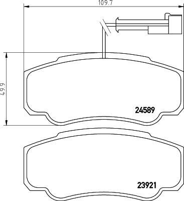 Brembo P 56 122 - Əyləc altlığı dəsti, əyləc diski furqanavto.az