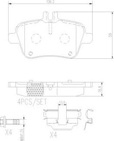 Brembo P50091N - Əyləc altlığı dəsti, əyləc diski furqanavto.az