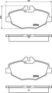 Brembo P 50 049 - Əyləc altlığı dəsti, əyləc diski furqanavto.az