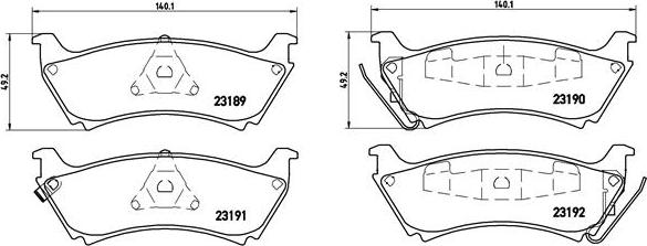 Brembo P 50 040 - Əyləc altlığı dəsti, əyləc diski furqanavto.az