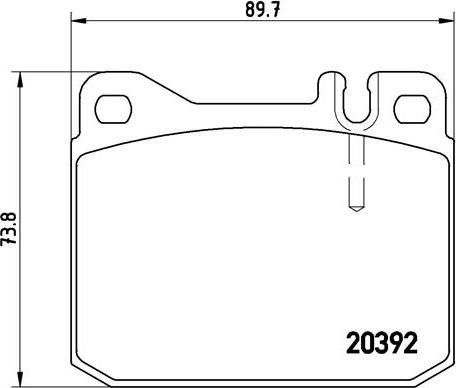 Brembo P 50 002 - Əyləc altlığı dəsti, əyləc diski furqanavto.az