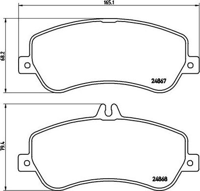 Brembo P 50 086 - Əyləc altlığı dəsti, əyləc diski furqanavto.az