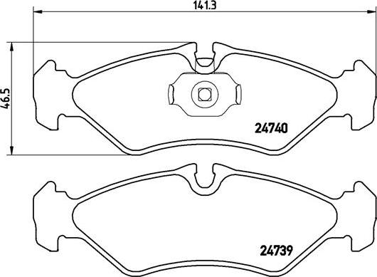 Brembo P 50 081 - Əyləc altlığı dəsti, əyləc diski furqanavto.az