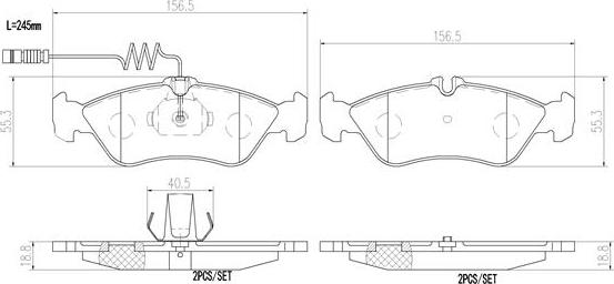 Brembo P50082N - Əyləc altlığı dəsti, əyləc diski furqanavto.az