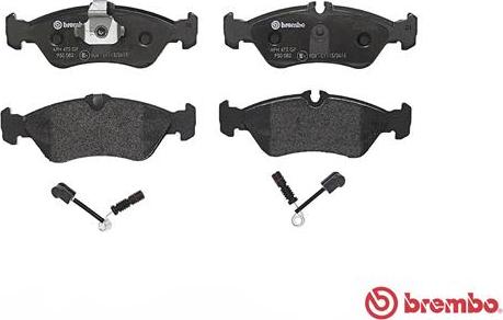 Brembo P 50 082 - Əyləc altlığı dəsti, əyləc diski furqanavto.az