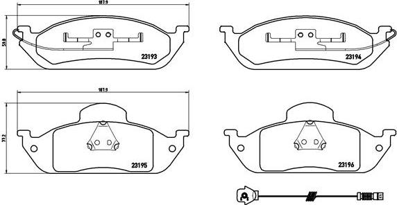 Brembo P 50 039 - Əyləc altlığı dəsti, əyləc diski furqanavto.az