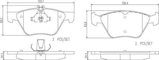 Brembo P50026N - Əyləc altlığı dəsti, əyləc diski furqanavto.az