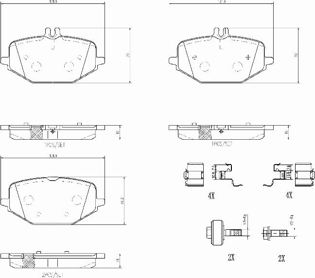 Brembo P50161N - Əyləc altlığı dəsti, əyləc diski furqanavto.az