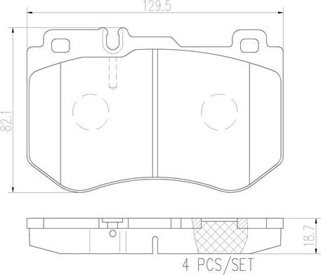 Brembo P50123N - Əyləc altlığı dəsti, əyləc diski furqanavto.az