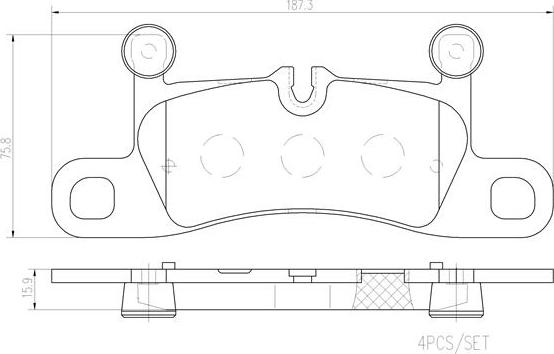 Brembo P65042N - Əyləc altlığı dəsti, əyləc diski furqanavto.az